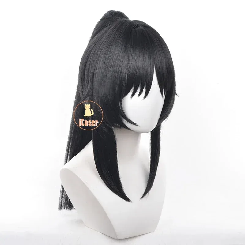 

aaa12 3Zenless Zone Zero Nekomiya Mana Nekomata Cosplay Wig Black Hair Cunning Hares Halloween Party Women Role Play Props Acces