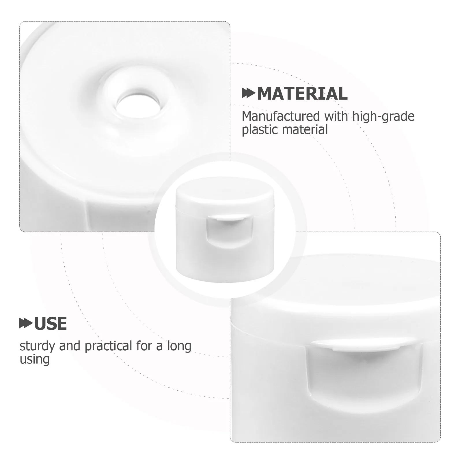

30pcs Sports Water Bottle Cap Plastic Lids Accessories Replacement Leakproof 28mm Diameter Sturdy Practical Bottle Covers