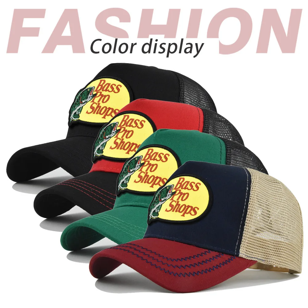 Bass Pro Shops Baseball Cap Trucker Hat Adjustable Outdoor Sun Hat for Fishing