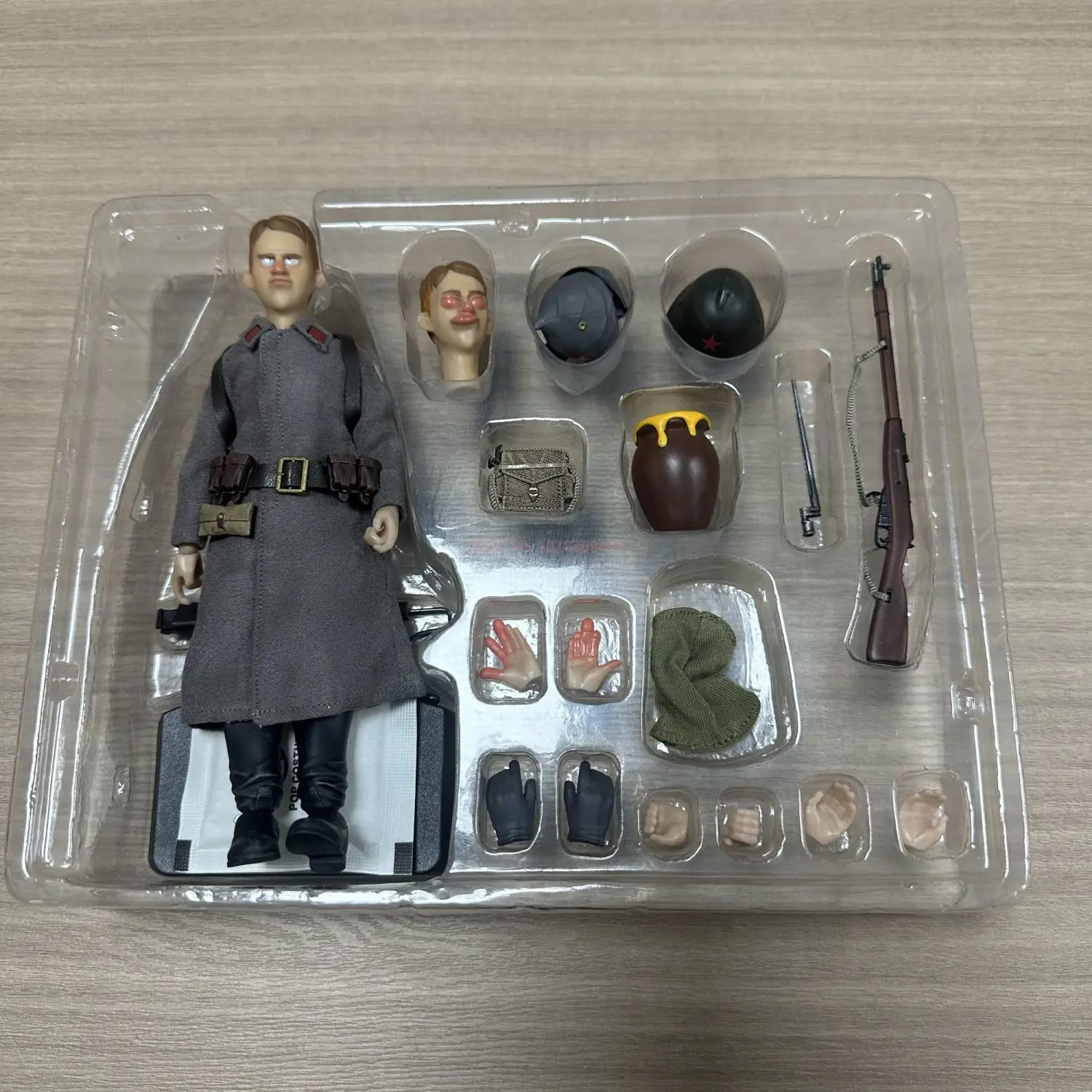 BEAN-GELO WWII Anime Style Big Head Soldier Action Figure Original Military Collectible Toy With Replaceable Parts For Boys Gift