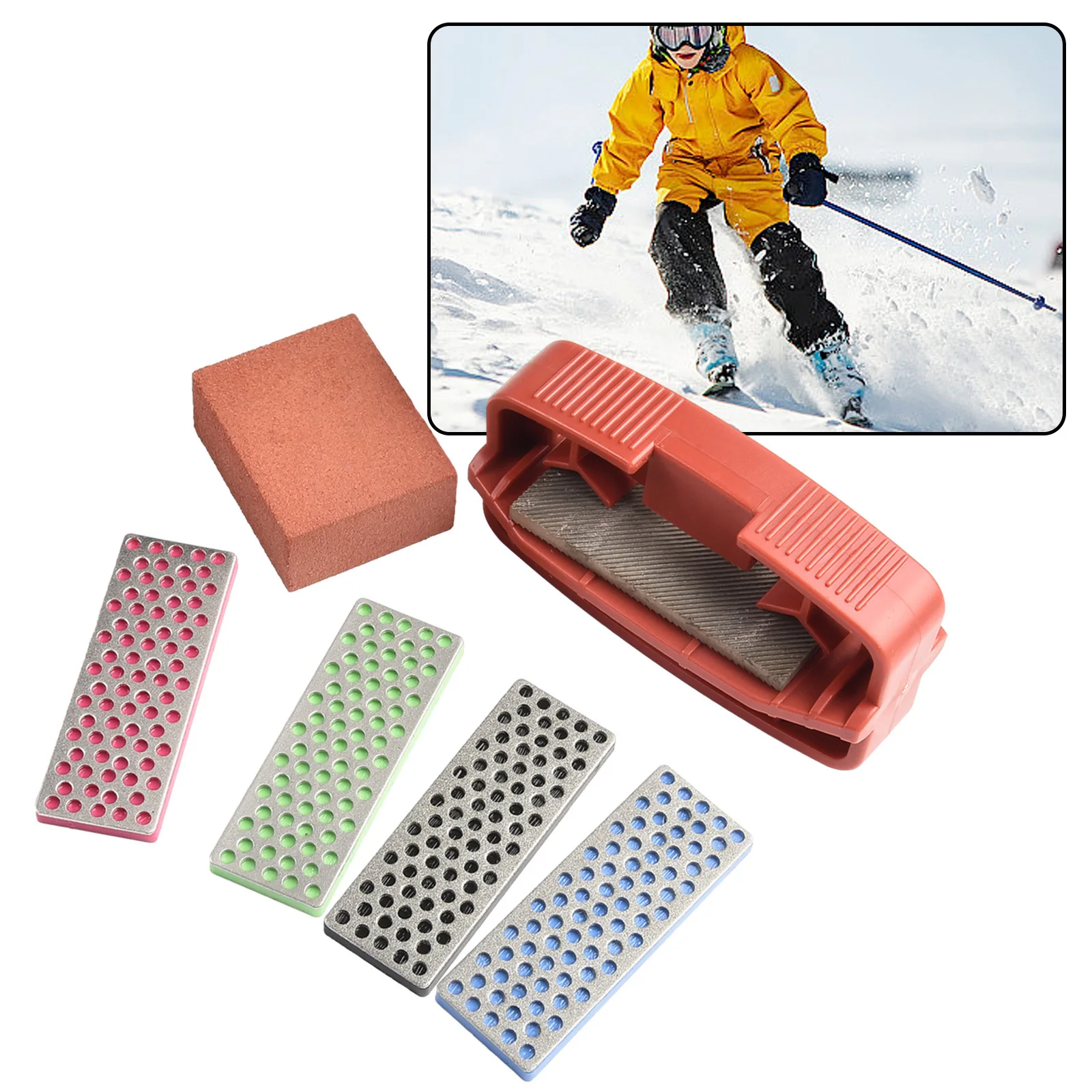 Ski Trimmer Sharpener+Diamond +Soft Module(Color Random)Snowboard Ener Ski-Edge Eners Ski &Snowboard Tuning Tool Edge Care Kit