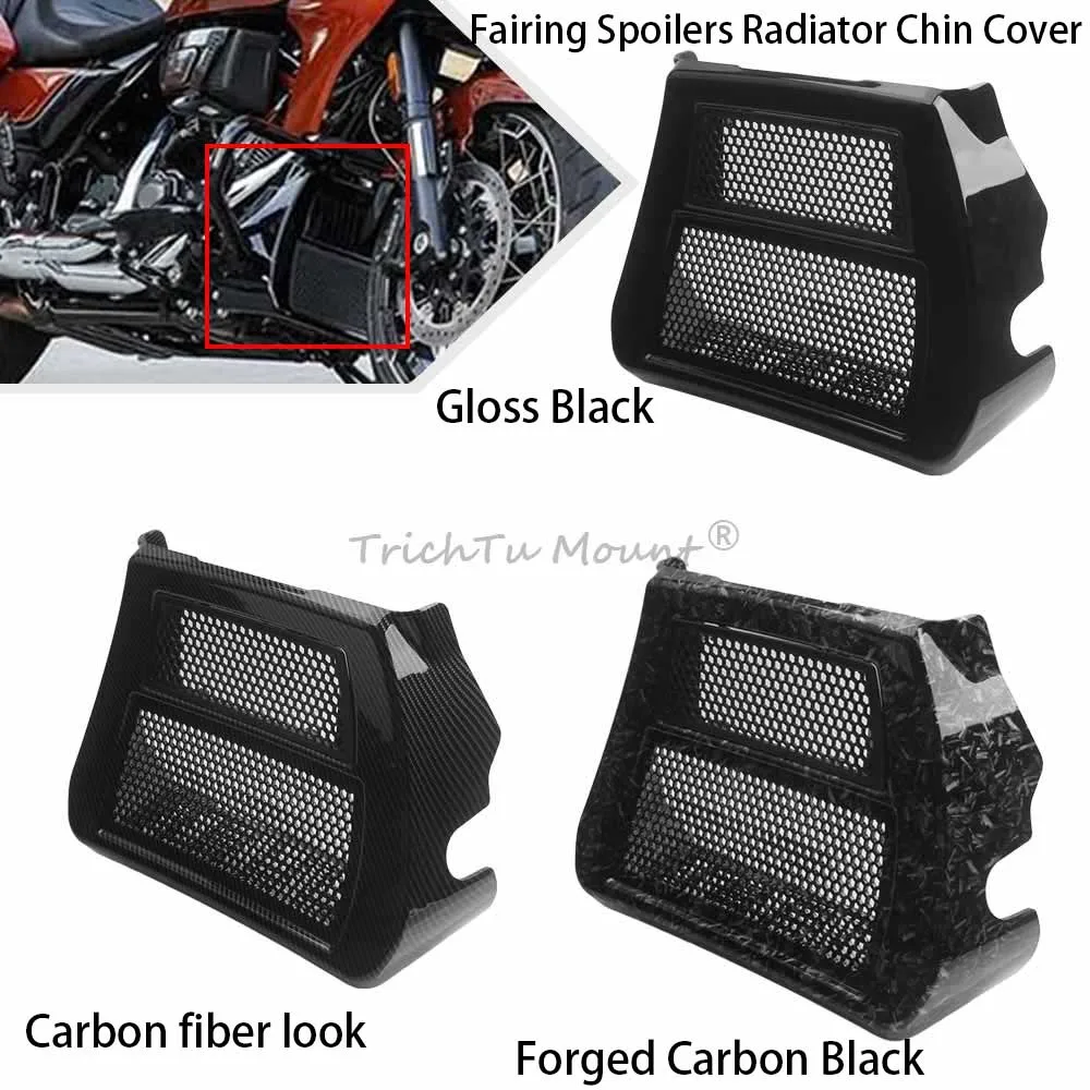 1 PCS Fairing Front Spoilers Radiator Chin Spoiler Fit For Harley CVO Road Glide ST FLTRXSTSE 2024-2025 Motorcycle Gloss Black