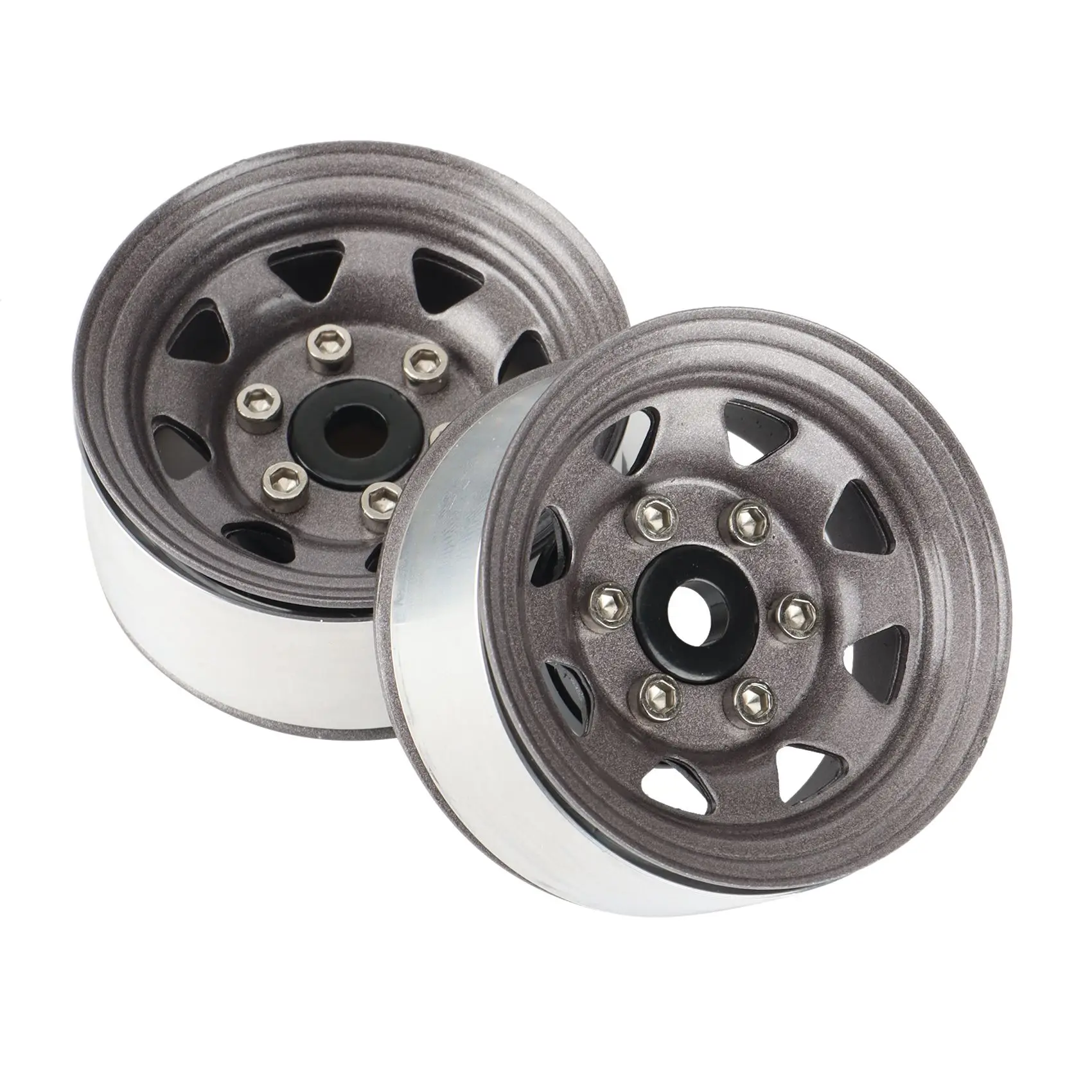 new arrival  4PCS 1.55 Metal Beadlock Wheel Rim Hub for 1/10 RC Crawler Car Jr 90069 D90 CC01 LC70 MST,3