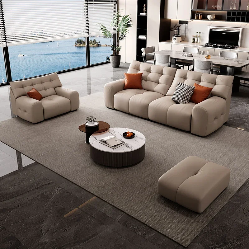 

Luxury European Sofas Faux Leather Armrest Lounges Living Room Sofas Office Daybed Modern Divano Soggiorno bedroom Furniture
