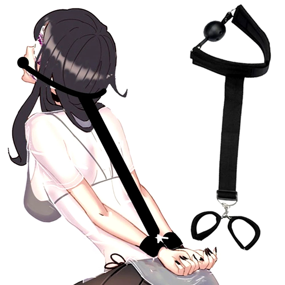 Bdsm عبودية مجموعة غريبة السرير الجنس لعب للبالغين الفم الكرة أصفاد القيود الكمامة الوثن SM مجموعة ألعاب للمرأة الأزواج ألعاب