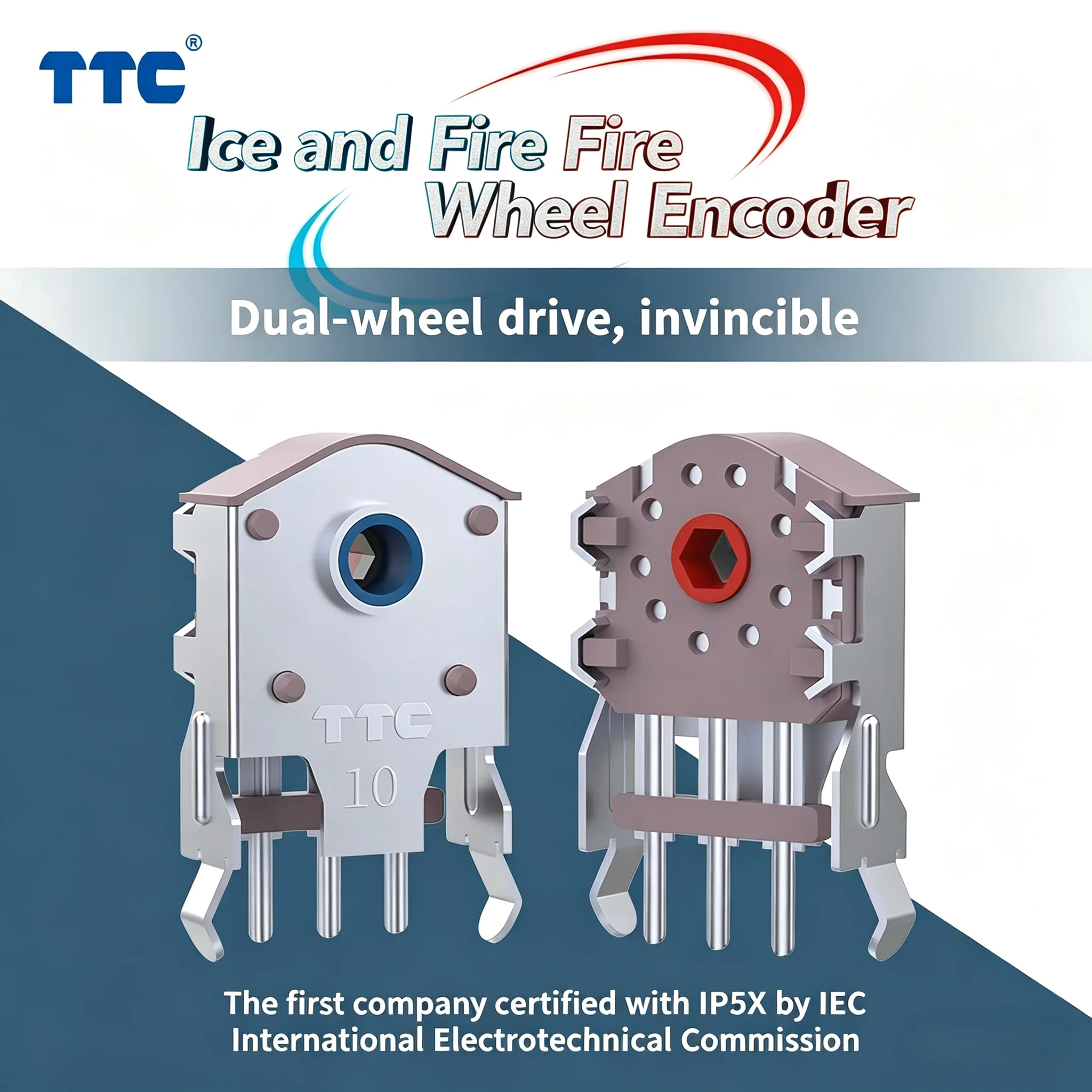 NEW TTC Ice Fire Wheel Encoder Two-wheel-driven Silencing, Damping and Dust-proof Structure Has a Clear and Smooth Scale Sense.