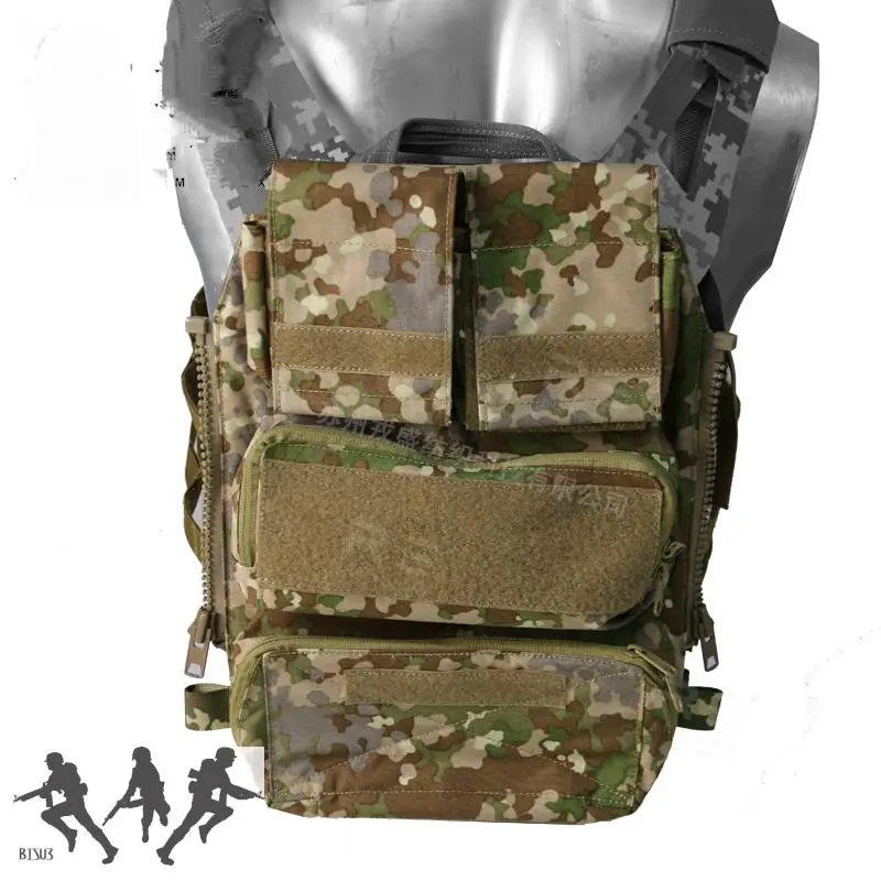 Hunting Military CPC / AVS / JPC Vest Three-Layer Back Panel Bag Tactical Bag Pacck Zip-On Panel 3.0 DeBan Camouflage