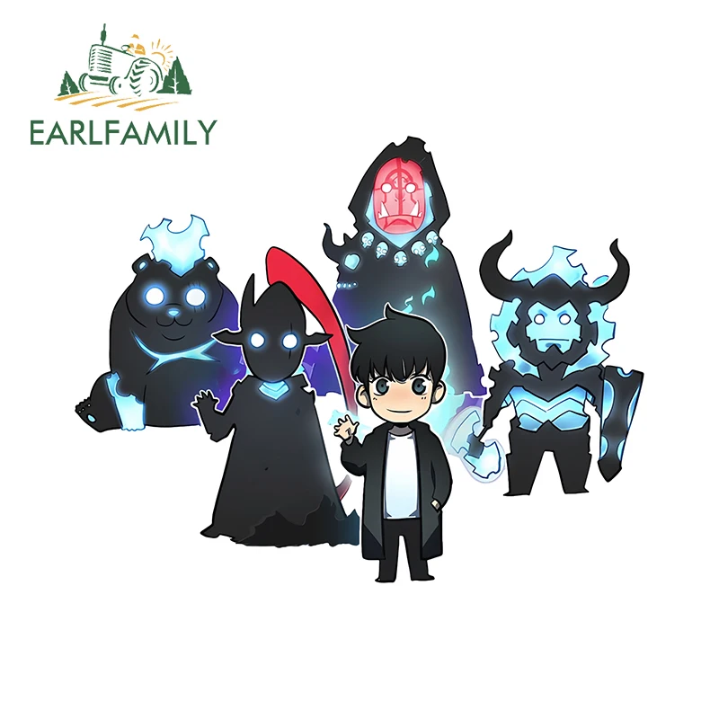 EARLFAMILY For Solo Anime Cute Peeker Car Stickers Interesting Cartoon Style Graphics Decals Cool Car Accesorios Para Auto - Image 4