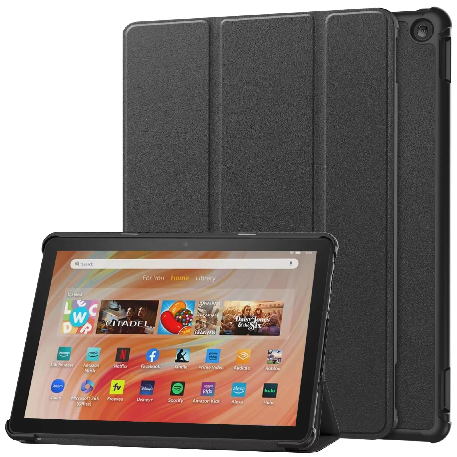 

For Fire HD 10 2023 Case 10-inch Tri-Fold Hard Shell Protective Cover Auto Sleep Wake Tablet Funda Coque Capa Smart Slim