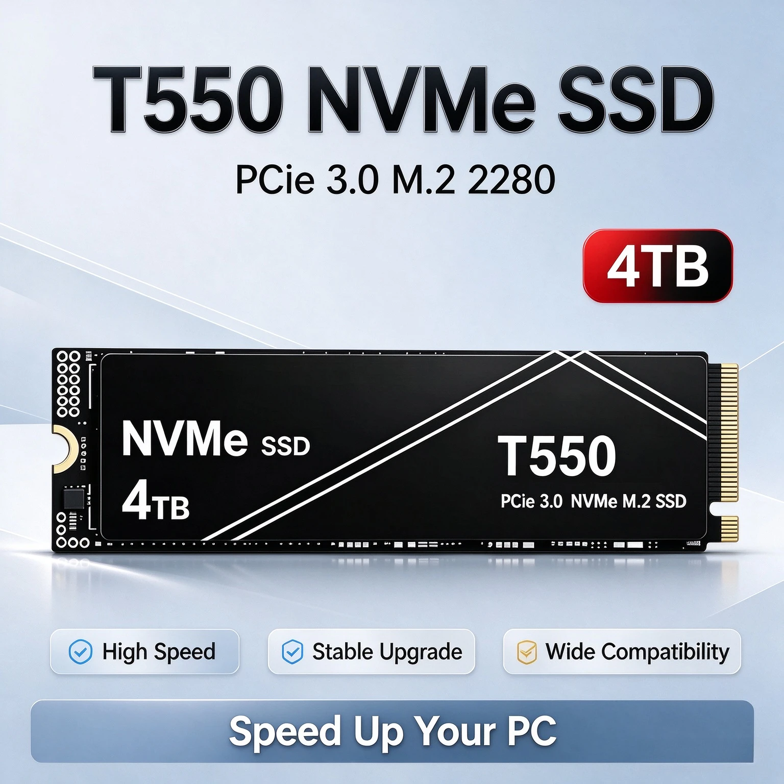 T550 1TB 2TB 4TB PCIe Gen3 NVMe M.2 SSD High Speed M.2 SSD Heatsink Internal Solid State Drive, OEM Pac（OEM PACKAGE)