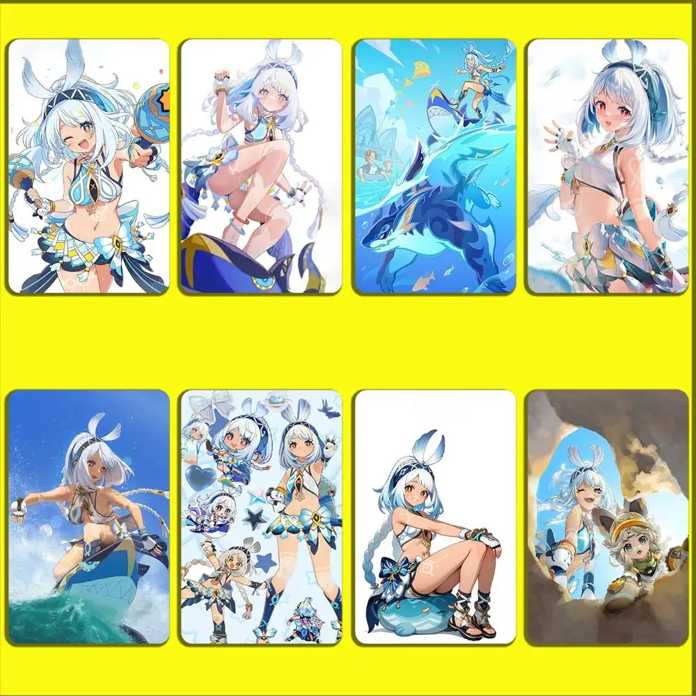 

Mualani G-Genshin Impact Card Stickers For Debit Bank Credit Cards Metro Bus Pass Sticker Decoration Cover Skin