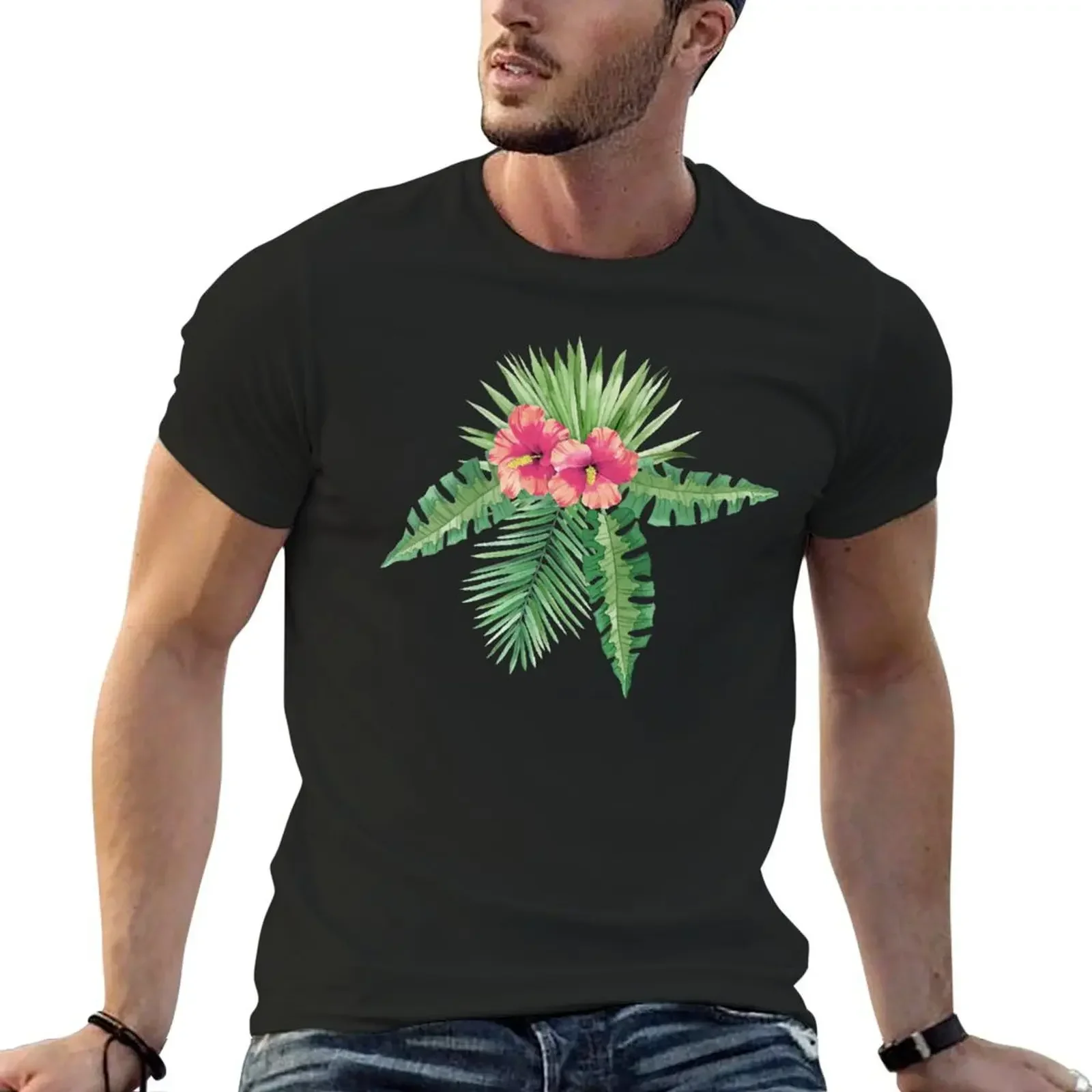 Dark Beauty Tropical Cluster T-Shirt oversized t shirt new edition for a boy mens t shirts top quality