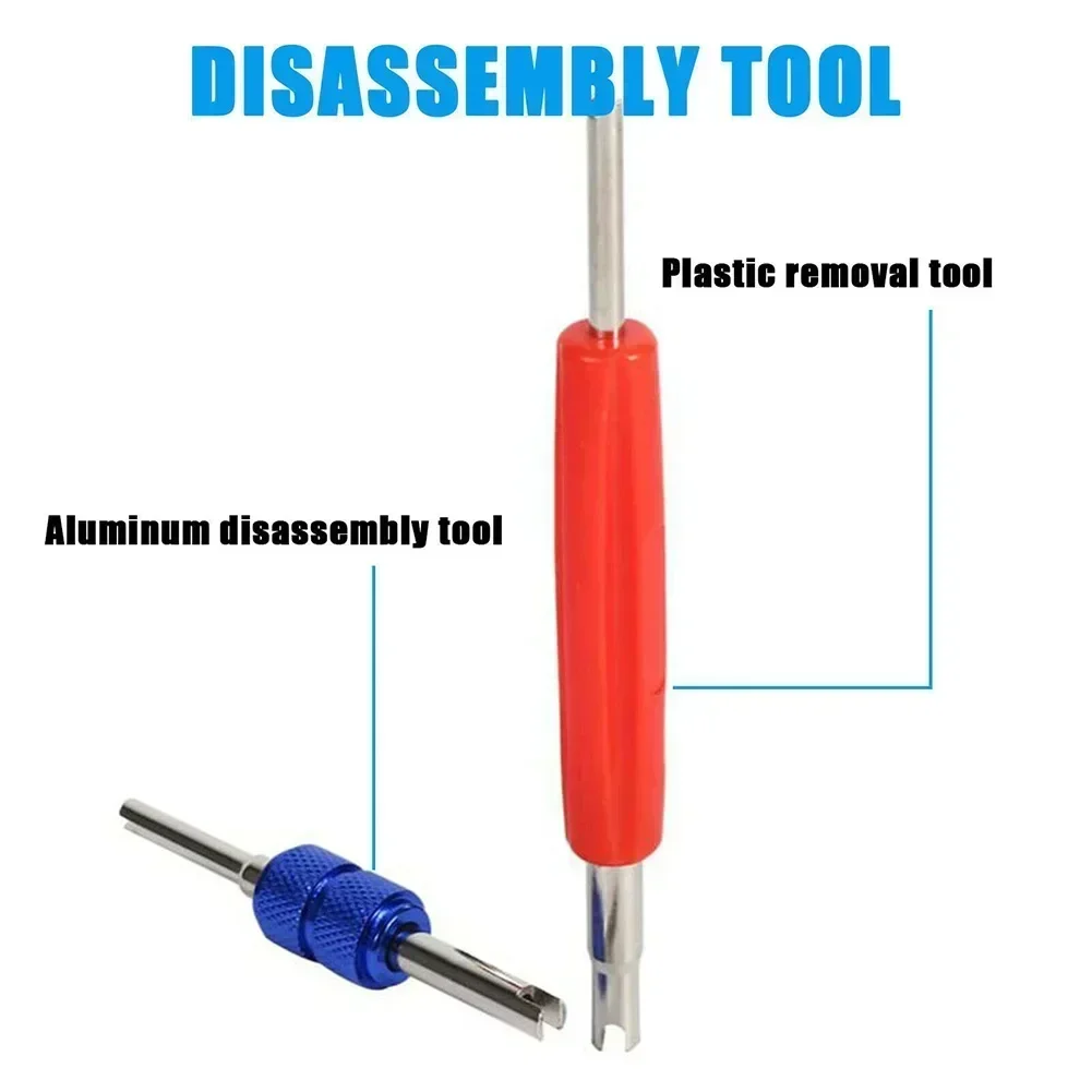

102PCS/set R134a Car A/C Air Conditioning Valve Cores Auto Air Con Tool Kit 1/4" 5/16" 134A R12 Universal Et