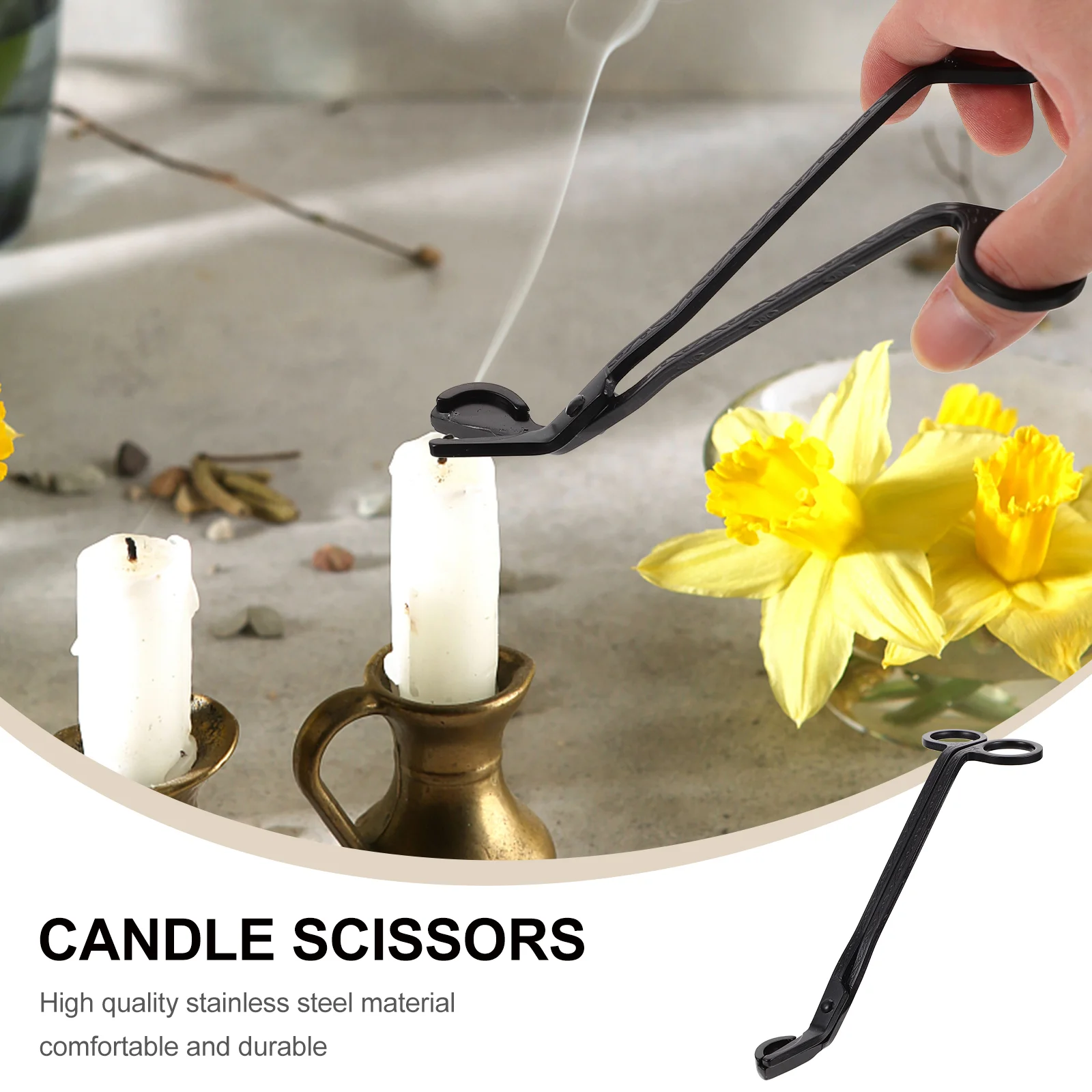 3 Pcs Led Candles Wick Scissors Trimmers Cutters Black Creative Snuffers Stainless Steel Clippers