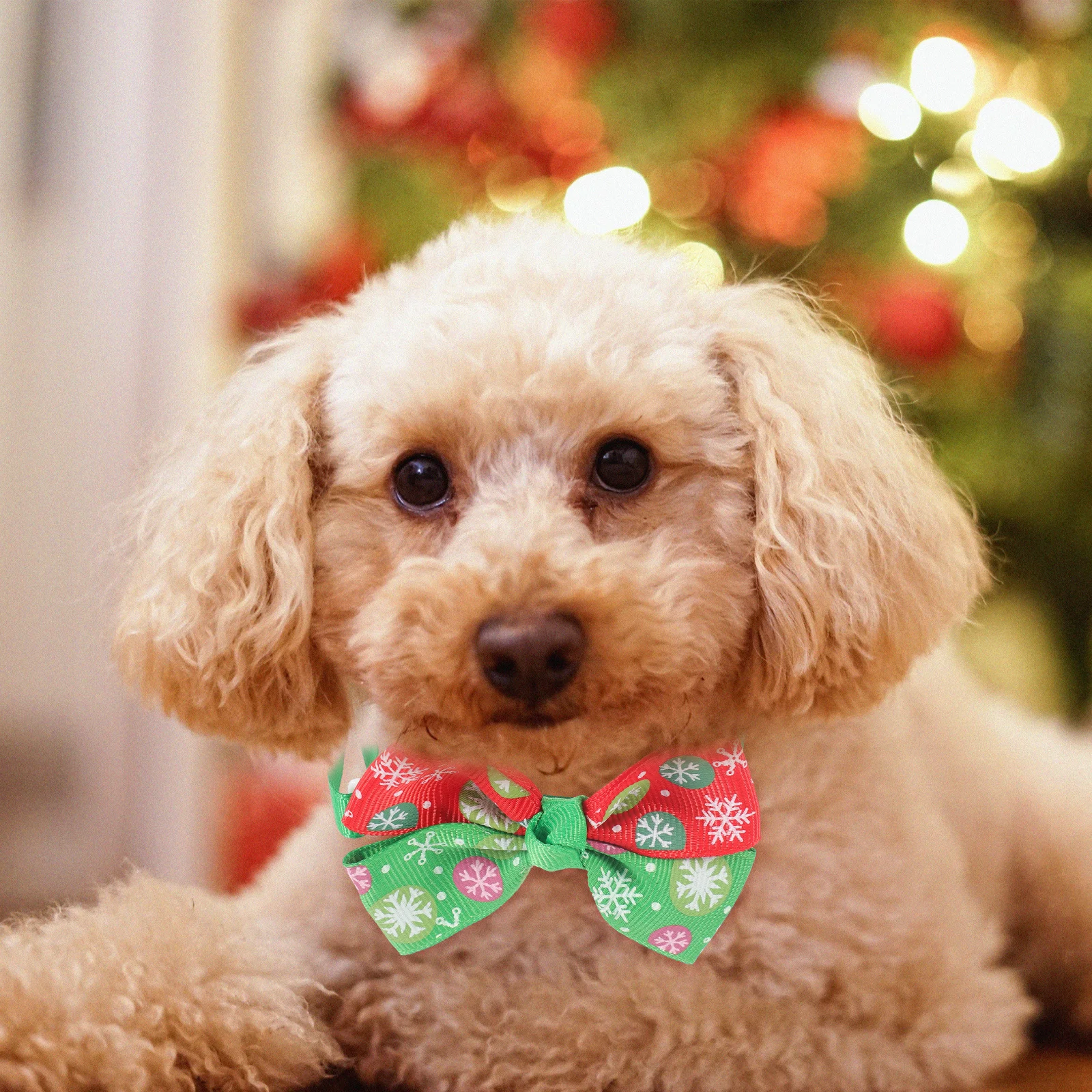 

8Pcs Christmas Pet Collars Adjustable Bow Tie Fabric Cat Dog Collars Christmas Party Costume Accessories Xmas Supplies