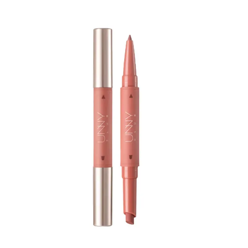 UNNY Caneta delineadora labial de duas cabeças, contorno em formato de lábio, acabamento fosco natural, batom, maquiagem feminina, cosméticos, beleza original