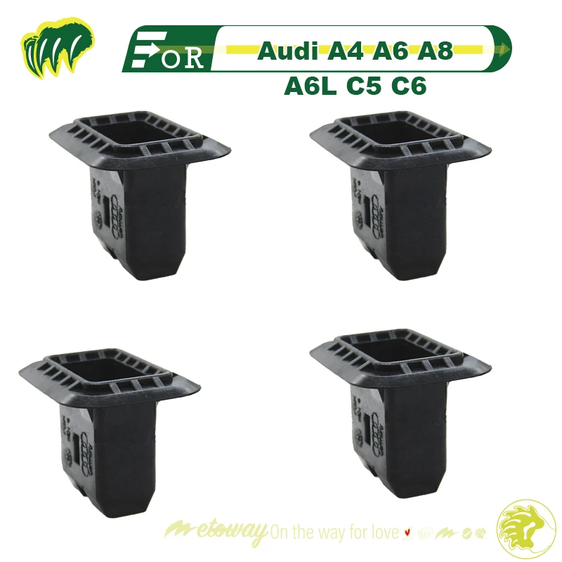 4pcs For Audi A4 A6 A8 A6L C5 C6 Car Rear Seat Buckle Rear Seat Cushion Buckle Fastener Buckle Fixing Accessory