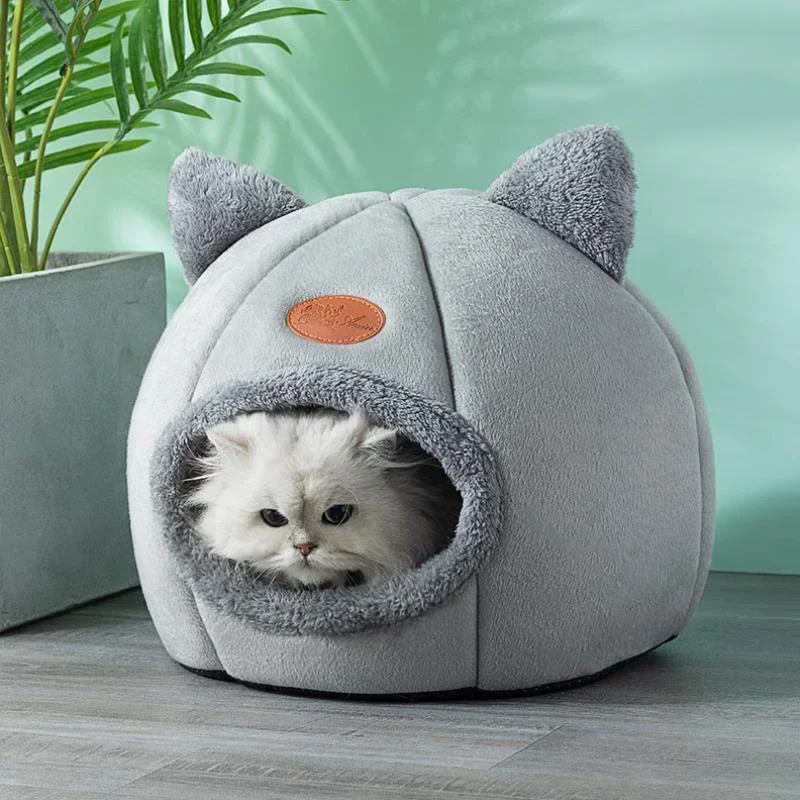 Deep Sleep Comfort in Winter Cat Bed Iittle Mat Basket Small Dog House Products Pets Tent Cozy Cave Nest Indoor Cama Gato