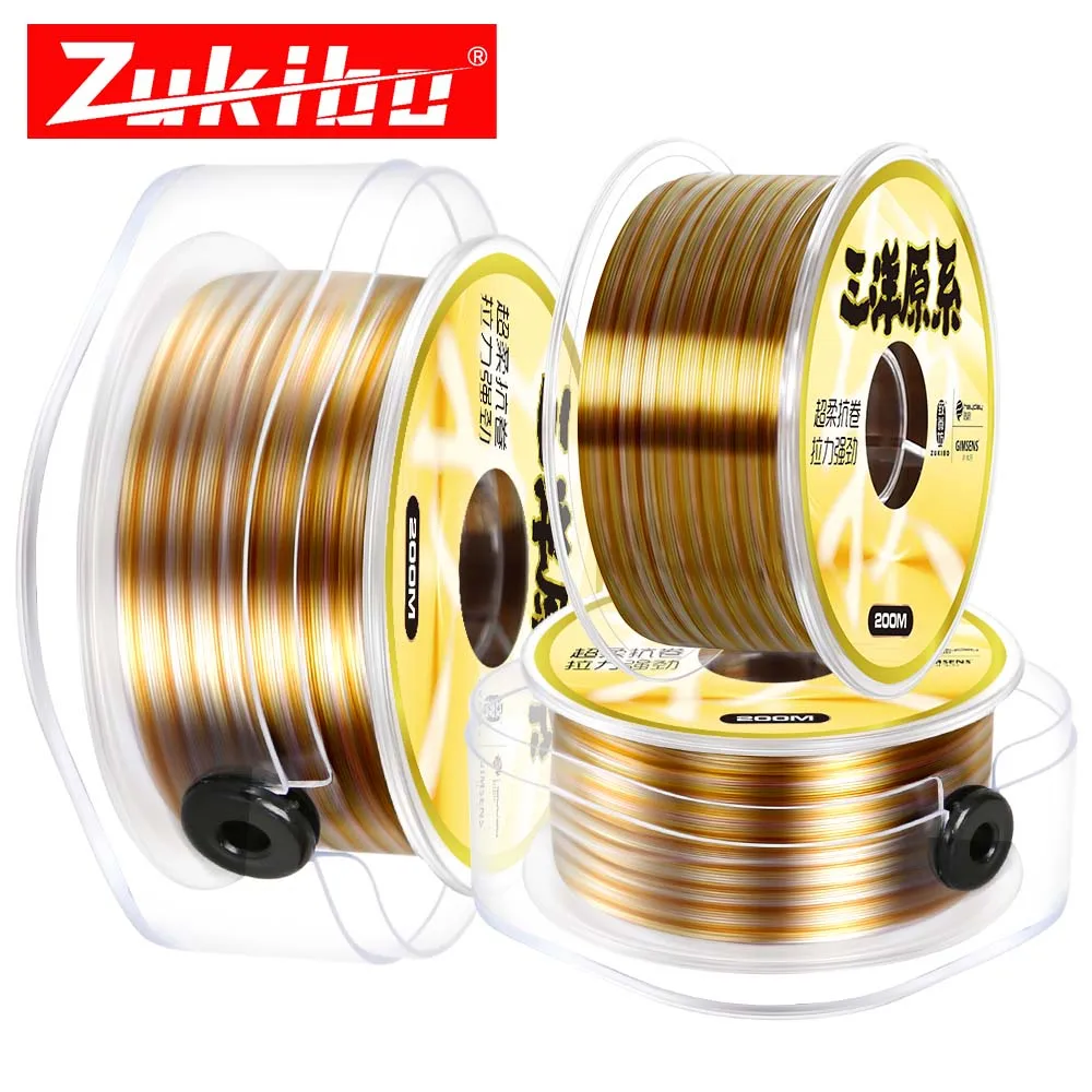 ZUKIBO Sanyo Japanese Material Monofilament Fishing Line,Strong And Durable 220M 350M Performance Saltwater Nylon Main Line