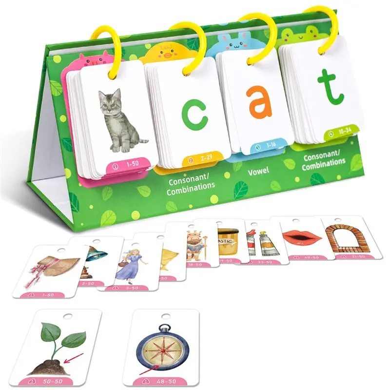 N34R-English Educational Flash Cards 129Pcs Sight Words List High Frequency Vocabulary Building For Kids Teacher Teaching
