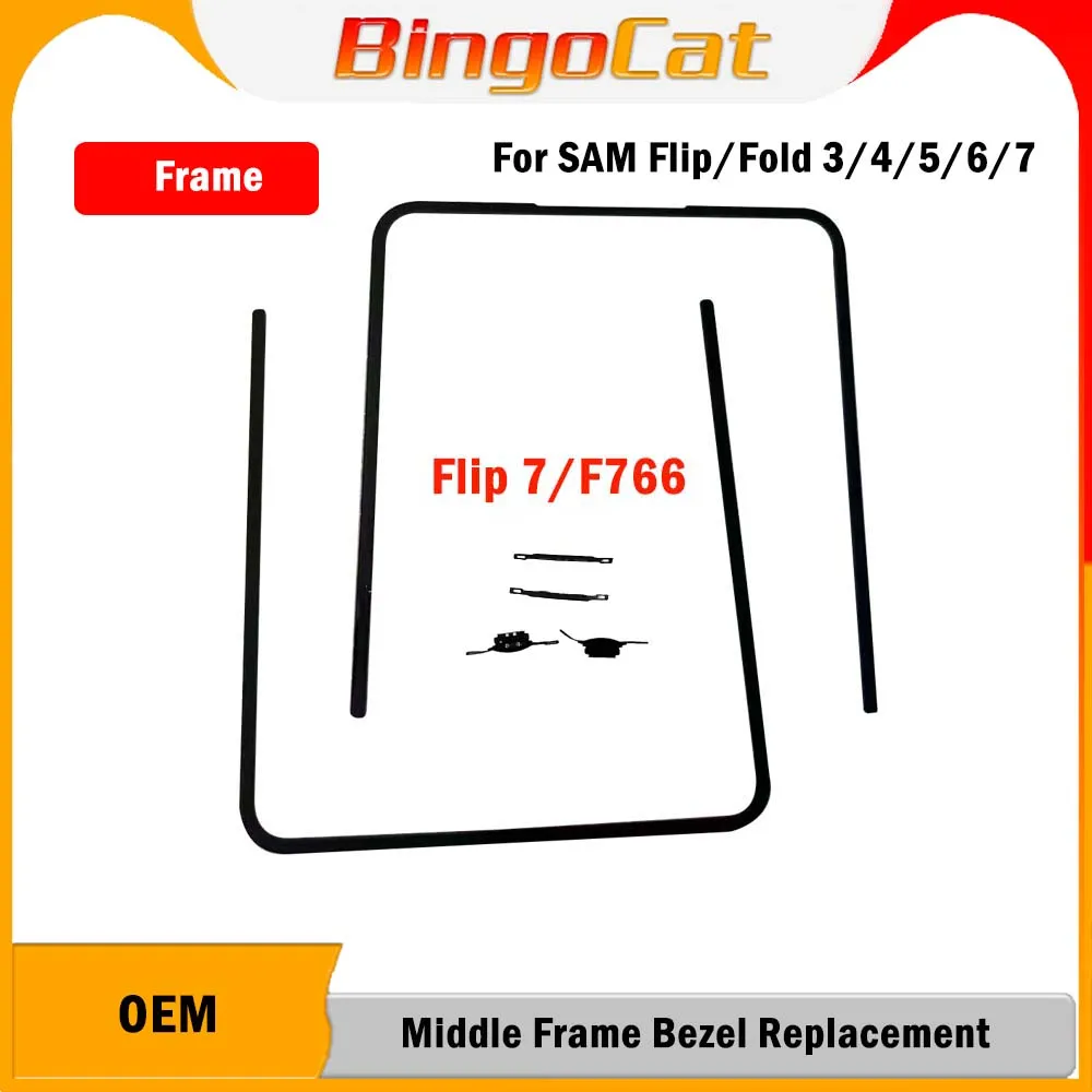 Novecel Para Samsung Galaxy Z Flip 7 2 3 4 5: Substituição da Moldura Central (Bezel) F7410 F7310 F7110 F7210 F7660 F9460 F9560 F9260
