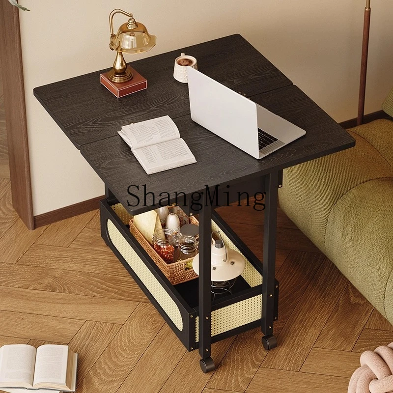 FG good-looking  mobile cart folding rack balcony storage display storage medium and ancient style