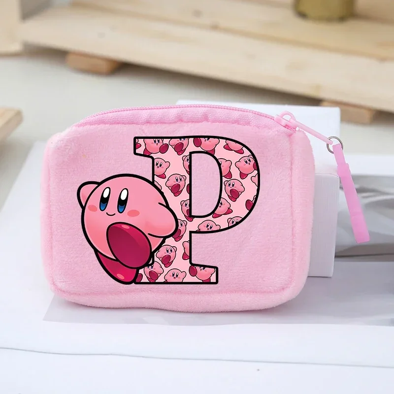 New Star Kirby Peluche Coin Pack Ragazza Cartoon Anime Portafoglio stampato Borsa di stoccaggio portatile di grande capacità Regalo di compleanno per bambini
