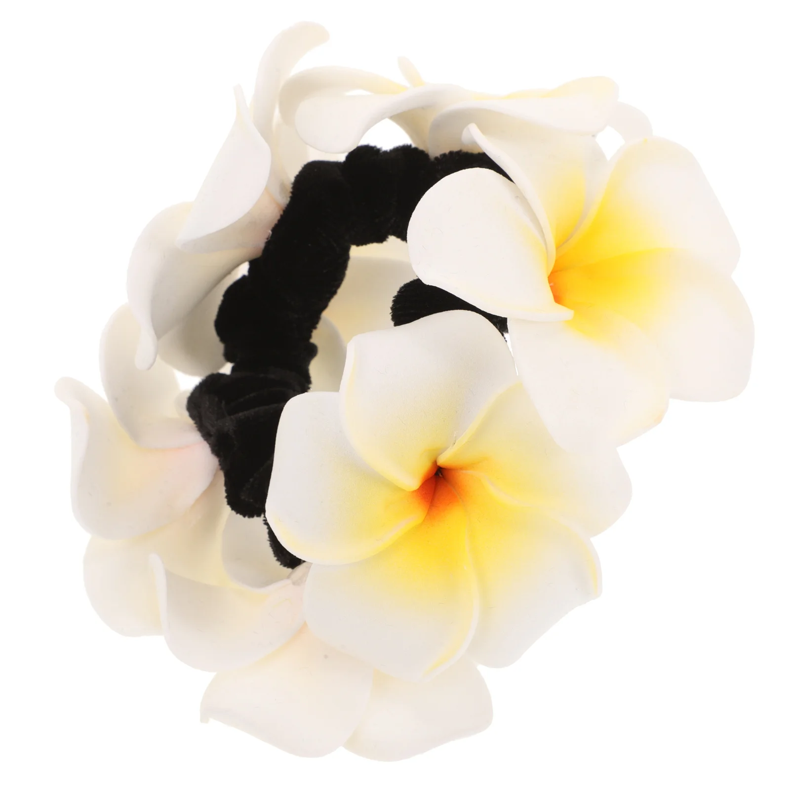 

Hawaiian Flower Hair Tie Lightweight Comfortable for Festival Beach Wedding Ponytail Holder Floral Hair Accessories