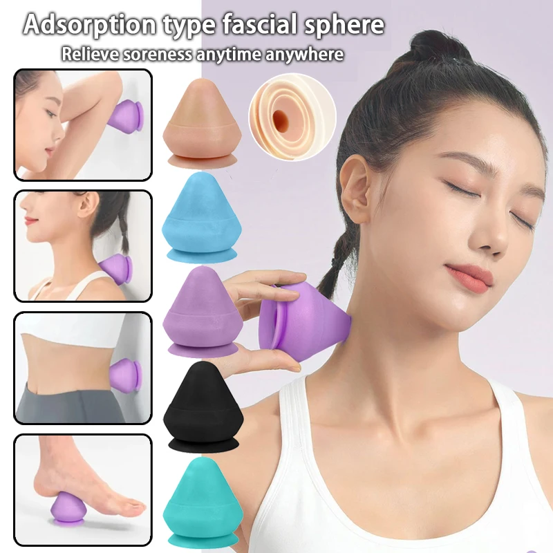 

Случайный цвет Адсорбционный силиконовый мяч для фасции, массажный конус для ног, талии, спины, плеч, шеи, мяч для фитнеса, меридиан, акупунктурный массажер