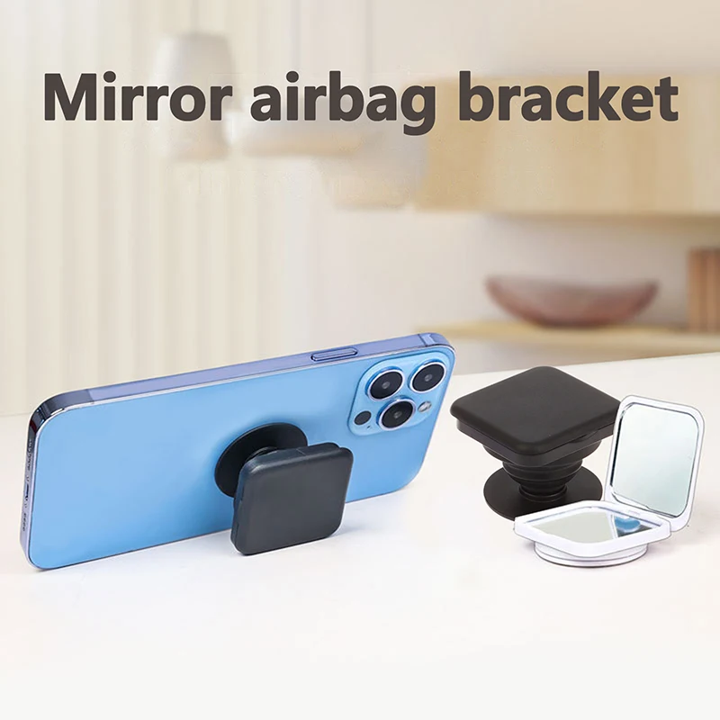 Makeup Mirror Mobile Phone Holder Stand Phone Finger Holder Fold Grip Air Sac Ring Mobile Stand Tok Support