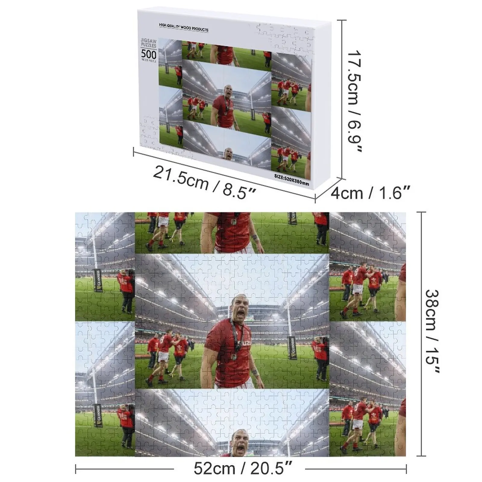 알룬 윈 존스 웨일즈 럭비 월드 MVP 직소 퍼즐 어린이를 위한 장난감 어린이를 위한 참신한 장난감 2022 퍼즐