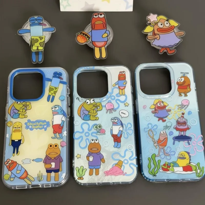 

Anime Spongebo Squarepants Bikini Clownfish Mobile Phone Case Available for IPhone New Style Creativity Niche Cartoon Good Looks