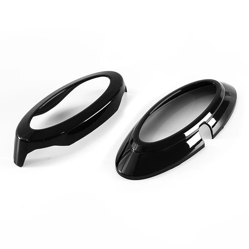 For Ford Maverick 2022+ABS Carbon Fiber/ Black Logo Decoration Ring Front&Rear Cover Car Stickers Accessories Emblem Badge Trim