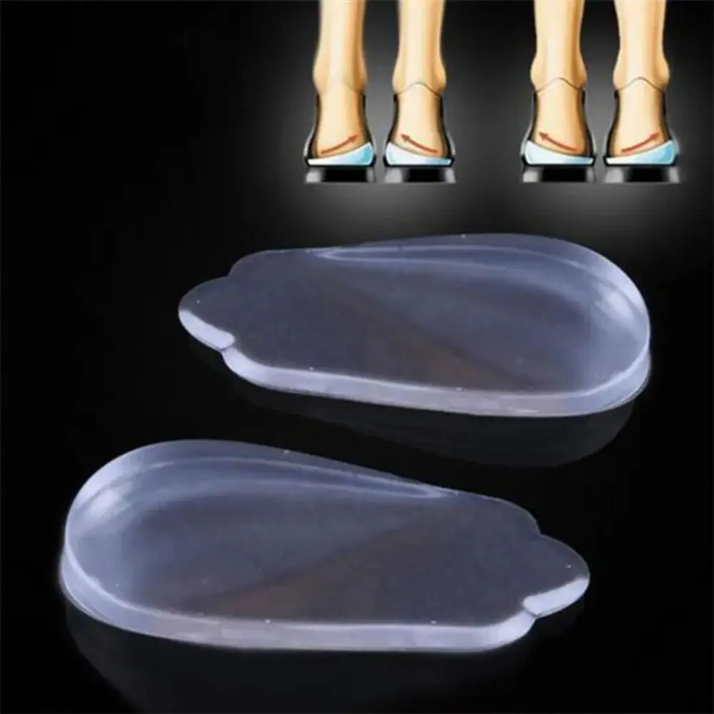 2 قطعة وسادة هلام جديدة سيليكون النعال الأحذية وسادة Pugel X/O-نوع الساقين مصحح كعب القدم المسطحة كوب النعال العظام الأحذية وسادة كعب #2