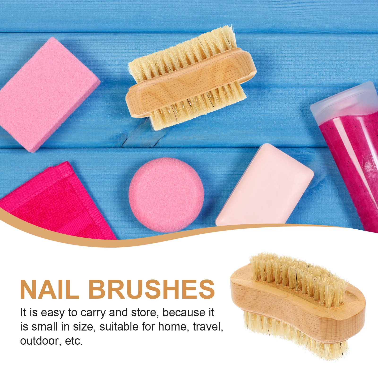 3 قطع من فرش الأظافر المريحة، متعددة المشاهد، مستلزمات صالون الأظافر في الحمام وغرفة النوم، فرشاة أظافر احترافية #2