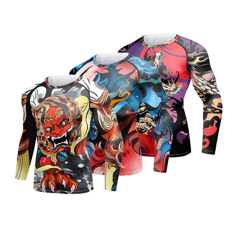 New Cody Lundin MMA Rashguard Jiu Jitsu Fitness Men Boxing Jerseys Compression BJJ KickBoxing Male Sublimation Muay Thai Tees