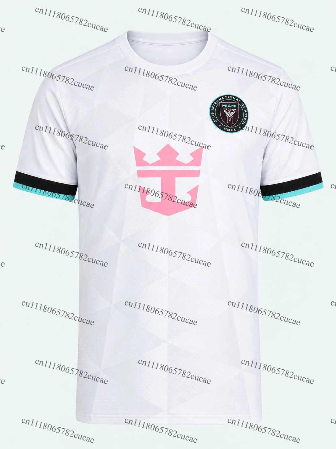 Inter Miami CF 26-27 Home Soccer Jersey Pink Striped Men Short Sleeve Crew Neck Football Shirt Match Training