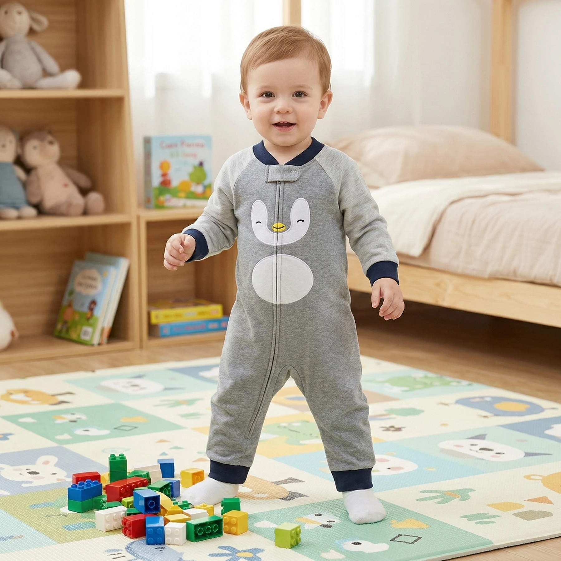 رومبير قطني ناعم مزدوج الجانب - مراجعة Cotton Baby Onesies Zipper وسعره