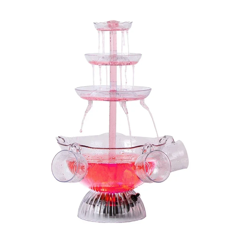 

3-Tier Champagne Party Fountain Red Wine DispenserDrink Beer Waterfall 110V/ 220V