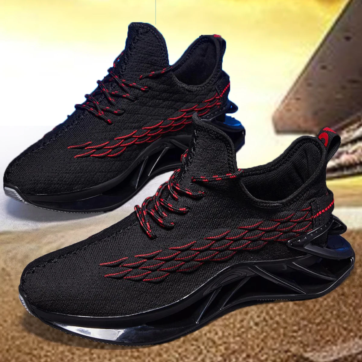 

Men's Outdoor Running Shoes Professional Laced Mountain Road Shoes Sharp Sole Four Seasons Travel Men's Footwear Size 39-46