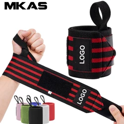 1 par de muñequeras, muñequeras de soporte, muñequeras de fuerza Extra para levantamiento de pesas, muñequeras, vendaje para entrenamiento de gimnasio, logotipo personalizado