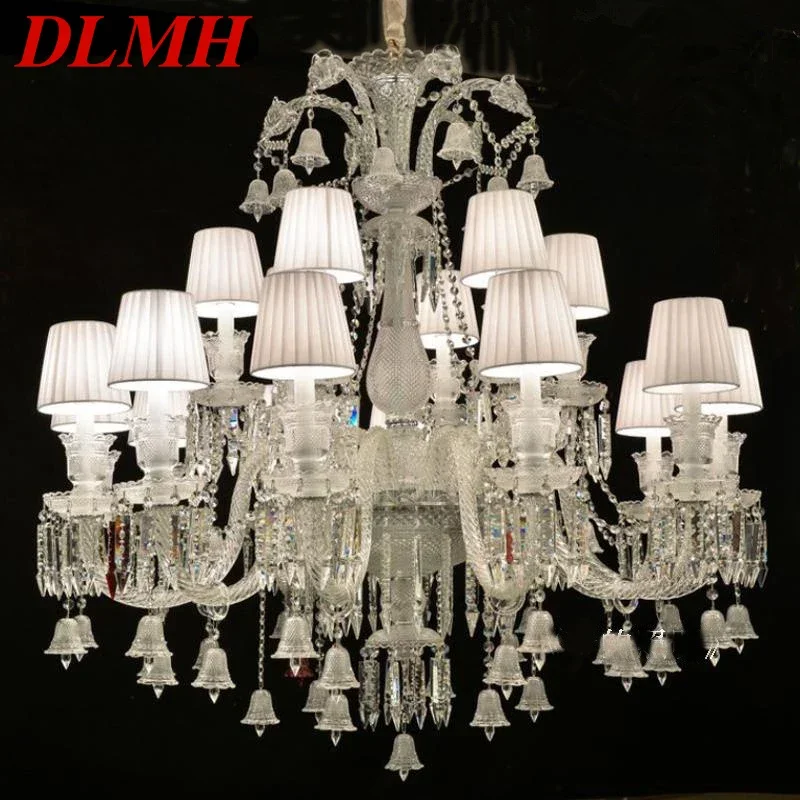 

DLMH Luxurious Style Crystal Pendant Lamp European Candle Lamp Art Living Room Restaurant Bedroom Villa Chandelier