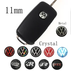 11mm Autos chl üssel Aufkleber Auto Control Schlüssel bund Emblem Zubehör für Volkswagen vw rline r gti Golf Polo Passat Magotan Tiguan Bora