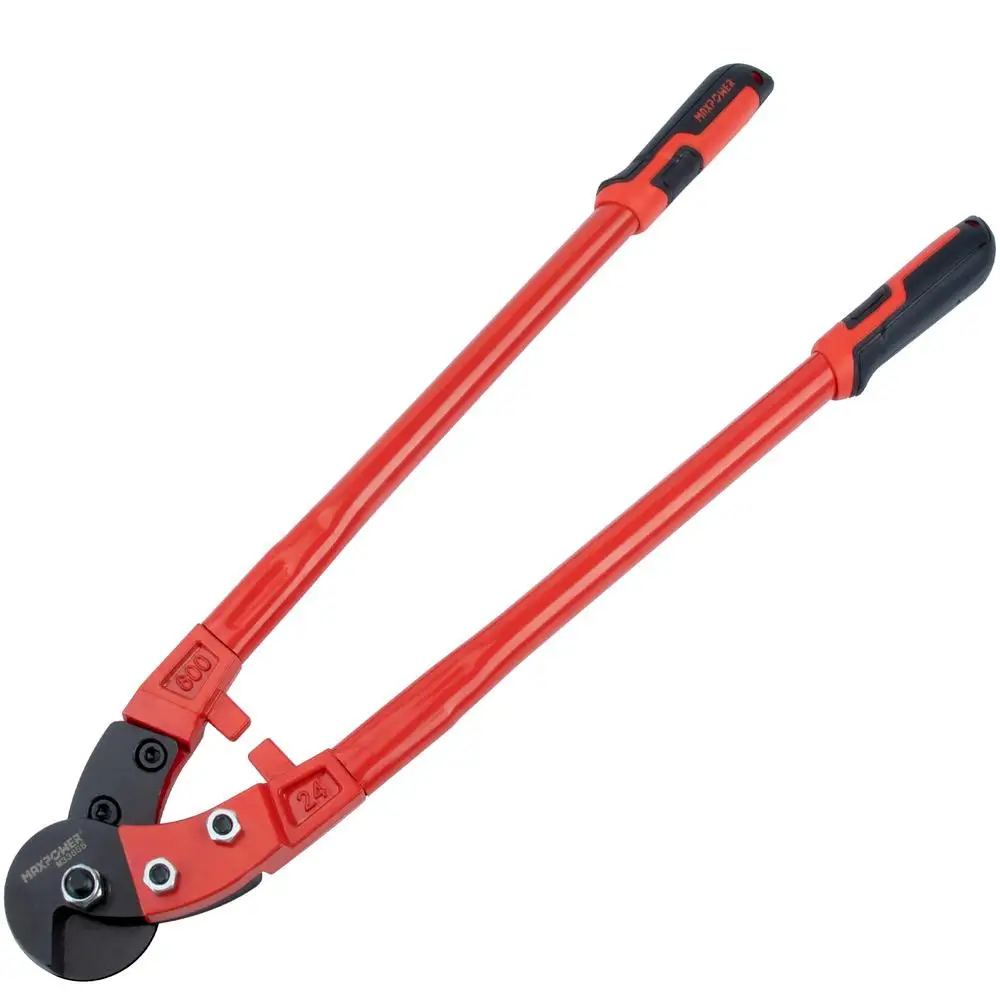 Heavy Duty Cable Cutter Sharp Cutting Edge Ergonomic Rubber Handle High-leverage Design Chromium-Molybdenum Steel Suitable Iron