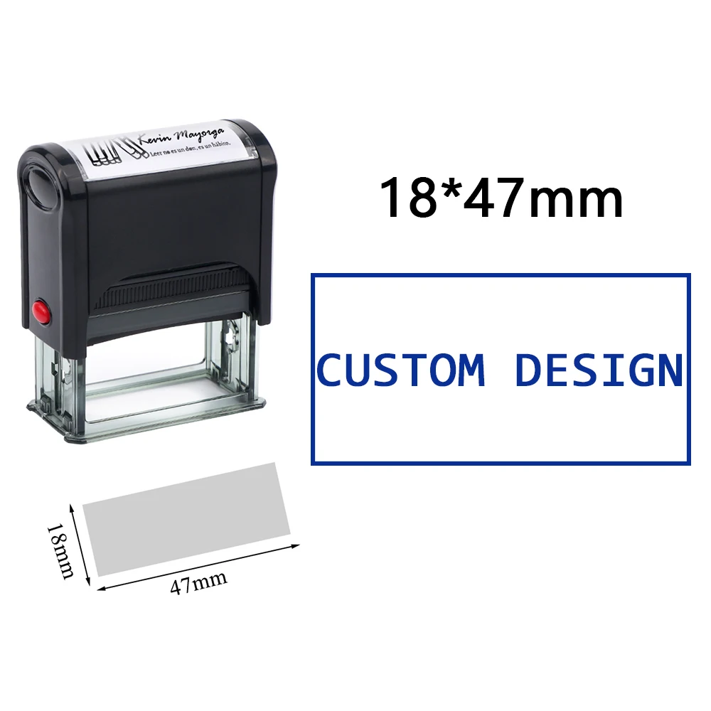 Aangepaste zelfinktende stempel DIY rubberen stempelset Aangepast LOGO Gepersonaliseerde zelfinktende bedrijfsadres naam nummer briefdruk - afbeelding 1