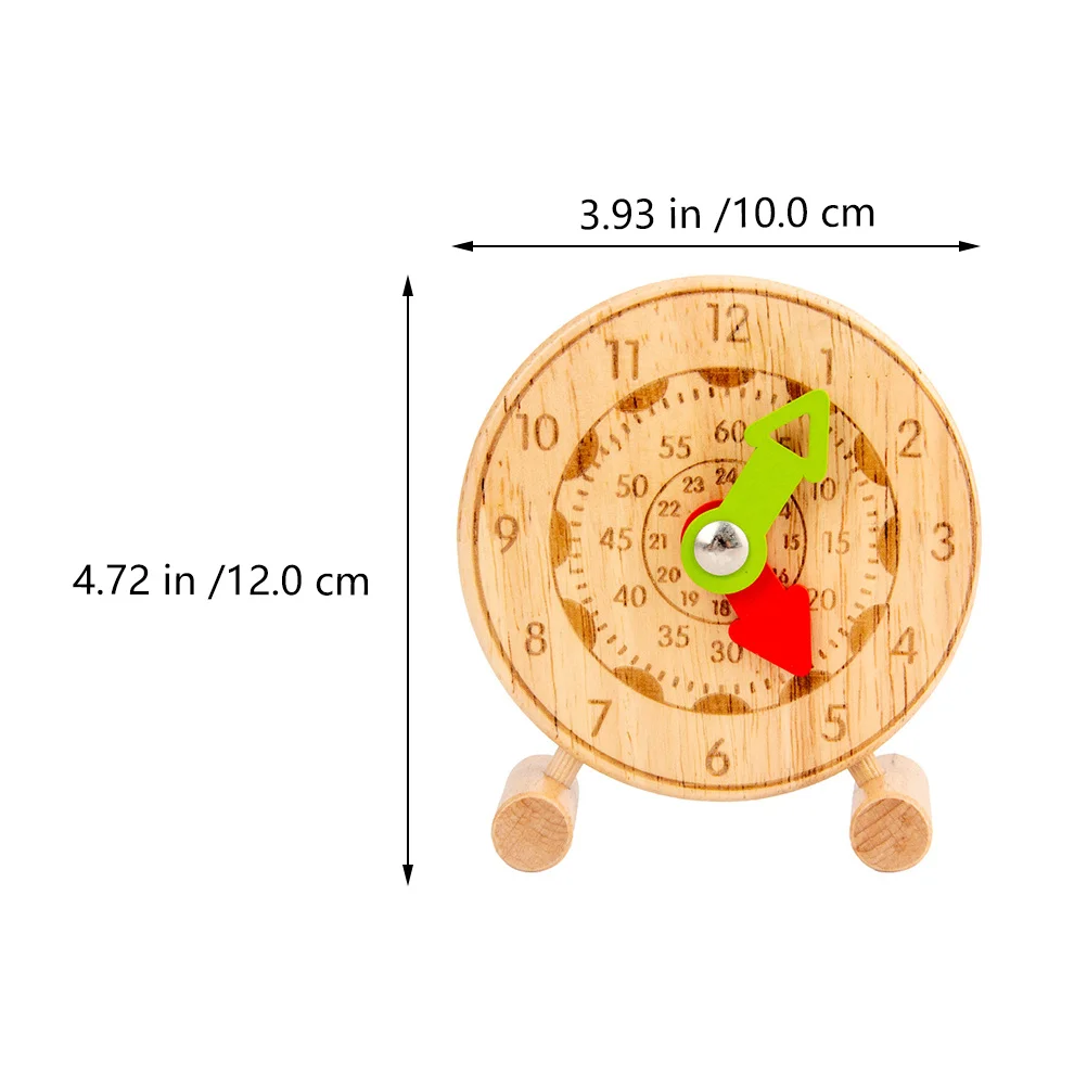 Orologio con numeri in legno Giocattolo educativo per la cognizione del tempo per bambini Sviluppo delle abilità motorie fini Apprendimento dell'ordinamento delle forme colorate