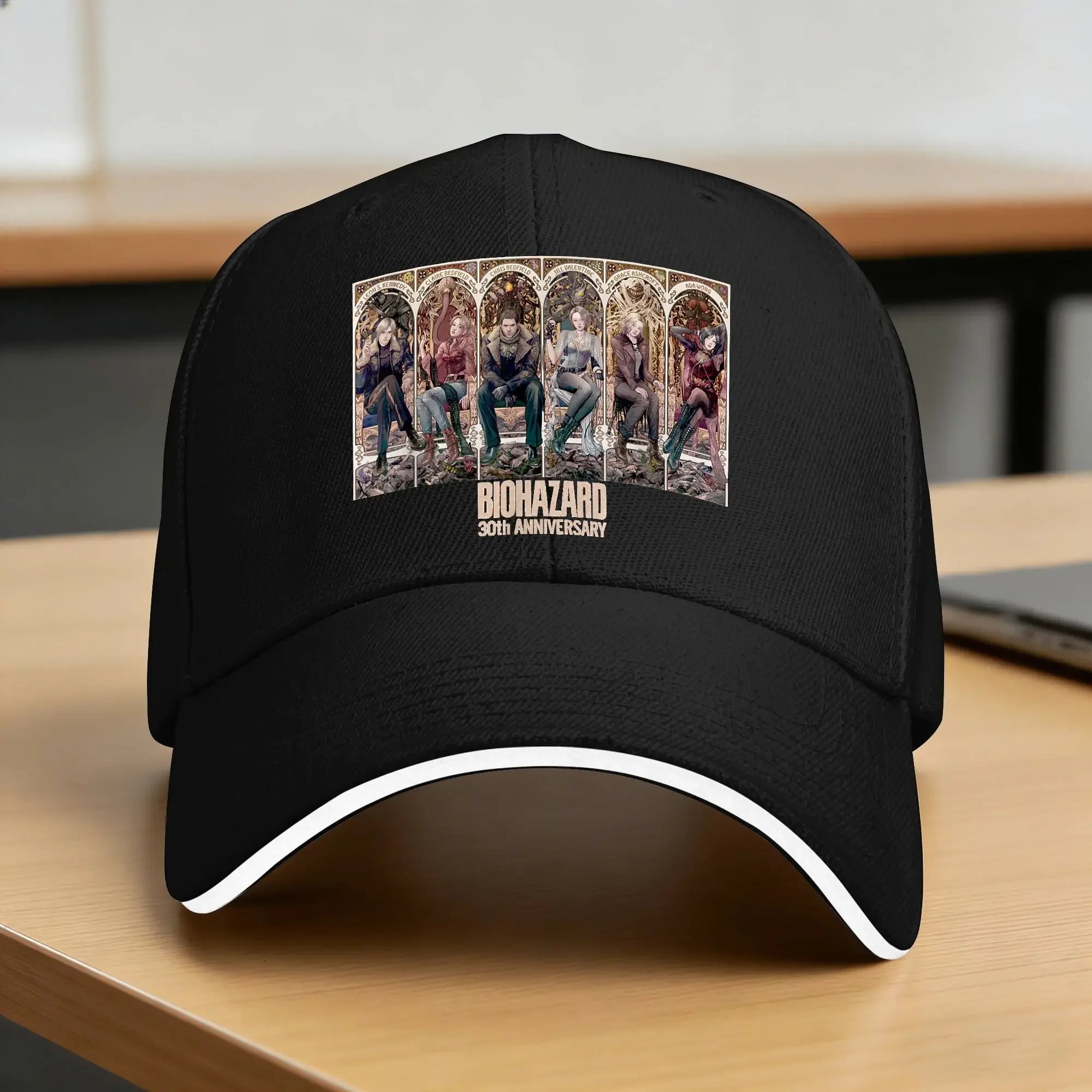Resident Evil 30th Anniversary Key Baseball Cap Y2k Cool Hip Hop Hats Summer Unisex Men Kpop Rock Baseball Caps
