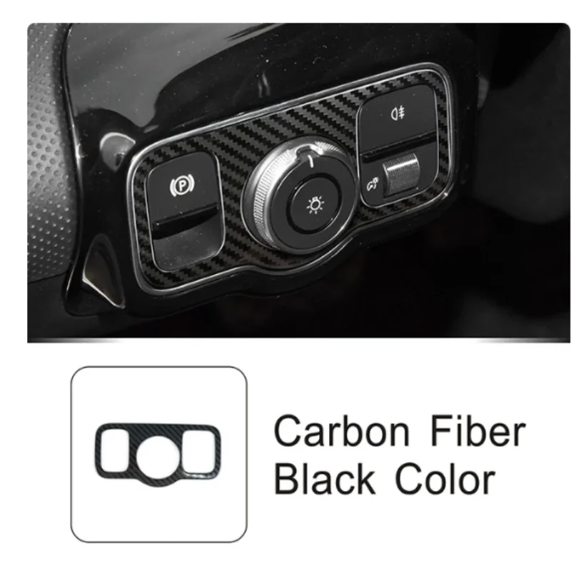 

For Mercedes Benz GLB 2019-2020 Car Headlight Switch Button Cover Trim Frame Decor Stickers Accessories