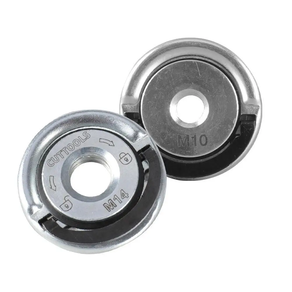 M14/M10 Thread Angle Grinder Self-locking Pressing Plate Angle Grinder Quick Release Flange Nut Clamping Power Chuck Tools Parts