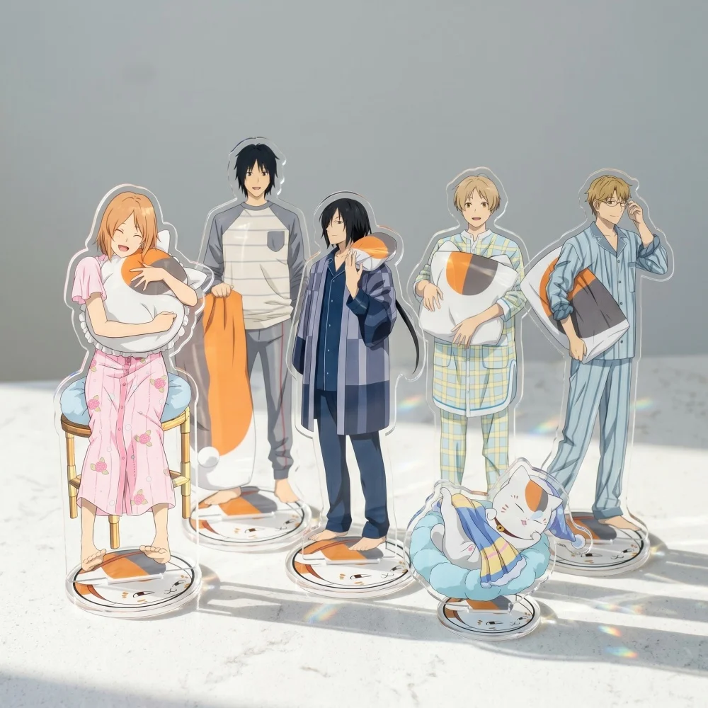 Natsume Yuujinchou Anime 15cm Acrylic Stand Keychain Natsume Takashi Nyanko Sensei Double Sided HD Kawaii Desk Decor Gift